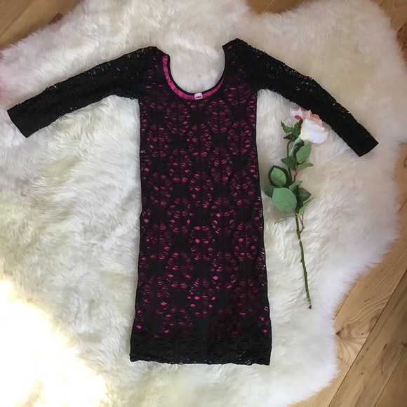 Stretch netted black dress, size m/l - Picture 3 of 5